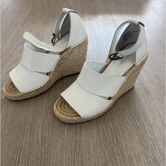 Treasure & Bond White Leather Espadrille Heels. Women's Size 8.5 - Picture 5 of 7